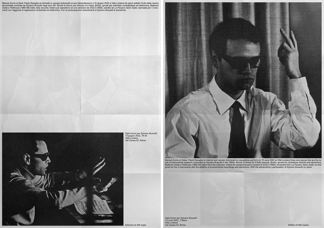 DIGIT-AZIONI PER SYLVANO BUSSOTTI